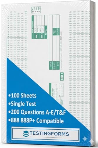 TEST-884E (100 Sheet Pack) 884 E Scantron Compatible Testing Forms