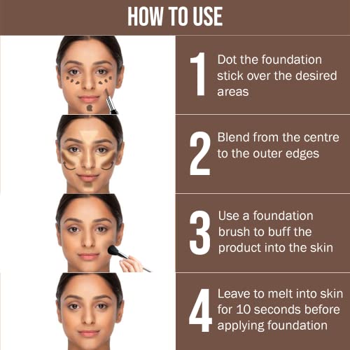 Image of NY Bae Almond Oil Infused Foundation, Concealer, Contour, Color Corrector Stick For Dark Skin - Runway Range - Backstage Catwalk in Warm Sand 10