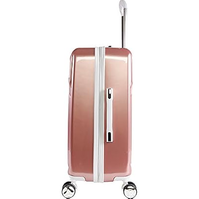 BEBE Women's Stella 21 Hardside Carry-on Spinner Luggage,Telescoping Handles, Rose Gold, One Size
