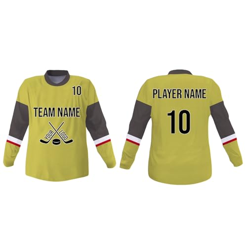 Image of SGS Sports Gear Custom Hockey Jersey, Personalized Reversible or Standard Design with Name & Number, Hockey Jersey