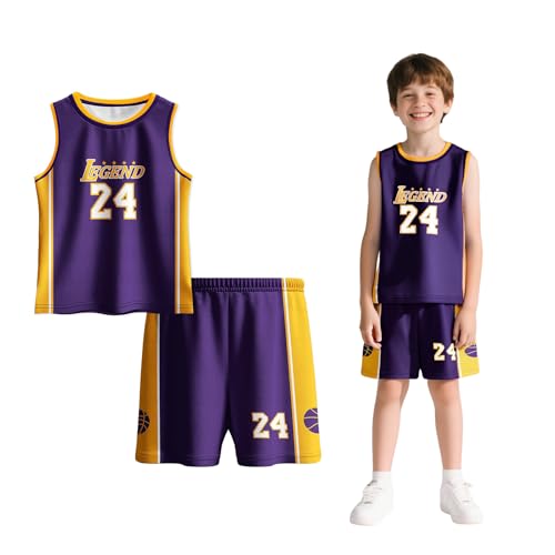 Kusouku Kids Basketball Jersery Boys Sports Athletic Practice Outfits Youth Classic Mesh Sleevess Shirts Training Uniforms Fans Track Tank Tops