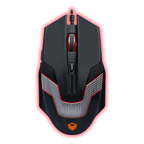 Raton Gaming Mouse Ratón con Sensor Optico para Juegos 2400 DPI Cableado 1,50m.Ergonómico, Iluminacion LED MEETION MT M940