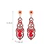 YINLI Fashion Rhinestone Drop Dangle Earrings Red Crystal Bridal Wedding Teardrop Chandelier Earrings for Women (Style12)