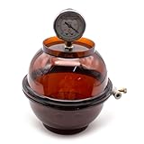 LeTkingok Dessiccateur Sous Vide en Plastique Marron de 150mL avec Manomètre Et Valve Uniq...