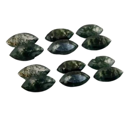 Agate Marquise Shape Faceted Cut Natural Moos Agate Marquise Cut Faceted Loose Gemstone For Jewellery Making Size -3X6Mm 2 Pcs #TOP19