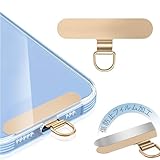 ZXZone ストラップホルダー【傷防止フィルム加工】 スマホストラップ 折り曲げても浮きにくい設計・極薄0.2mmの金属製タグパッチ採用 落下防止首掛け斜めがけ肩掛け携帯ストラップ iphone android スマホアクセサリ全機種対応 (ゴールド-TD)