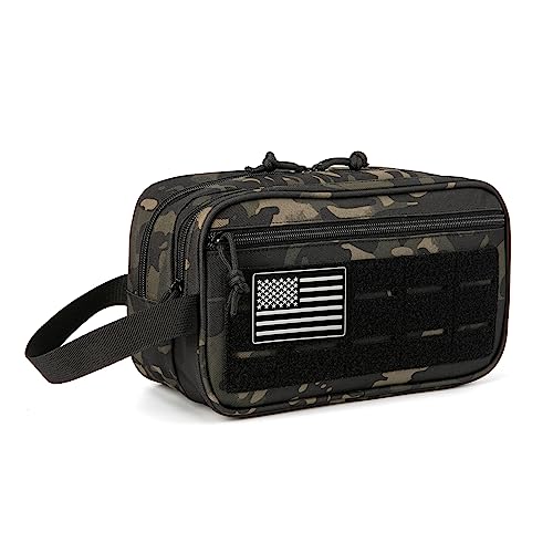 QT&QY Tactical Toiletry Bag For Men Hygiene Bag EDC Military Tool Molle Pouches Small Dopp Kit Mens Shaving Kit Travel shower Bags