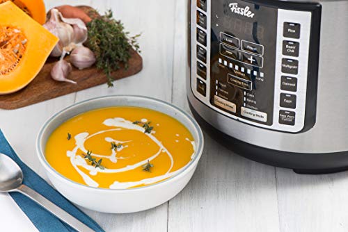 Fissler FISS-03520006001 Pot, Pressure, 6-Quart, Stainless Steel, Slow-Cooker, Multi-Use, Sous Vide, Rice, Steamer, Sauté-18 1-Touch Programs, 6 quart, Stainless