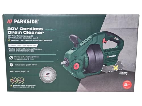 Parkside® Parrw 20-Li A1 Arbre de nettoyage de canalisations sans batterie ni chargeur, spirale, spirale de nettoyage 20 V