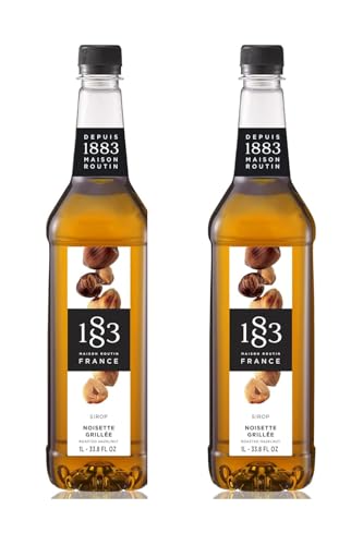 1883 Maison Routin Roasted Hazelnut Syrup, 1 Liter Plastic Bottle