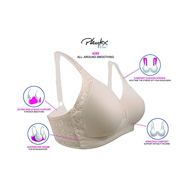 Playtex-Womens-18-Hour-Seamless-ComfortFlex-Wire-Free-Bra-US4395 Playtex Women's 18 Hour All-Around Smoothing Wireless Bra US4395