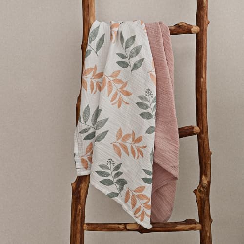 Image of Muslin Receiving Blankets, Neutral Blanket Swaddling for Newborn Boys and Girls, 5 Pack Breathable and Skin-Friendly Swaddle Wrap for Infant Baby (Gentle Colors)
