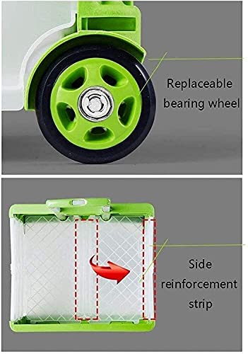 COUYY Einkaufstrolley, zusammenklappbar, verstaubar, leicht, robust, multifunktional, L – Bild 5