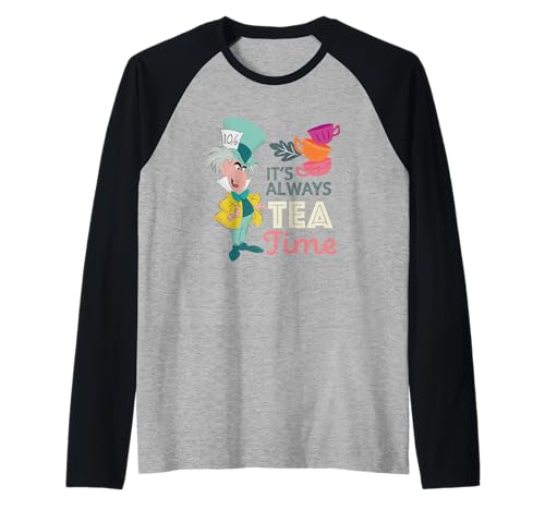 T-shirt Baseball Alice aux Pays des Merveilles Mad Hatter Raglan Disney