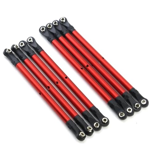 Biellette RC en alliage d'aluminium rouge anodisé 313mm de haute précision pour Crawler 1/10