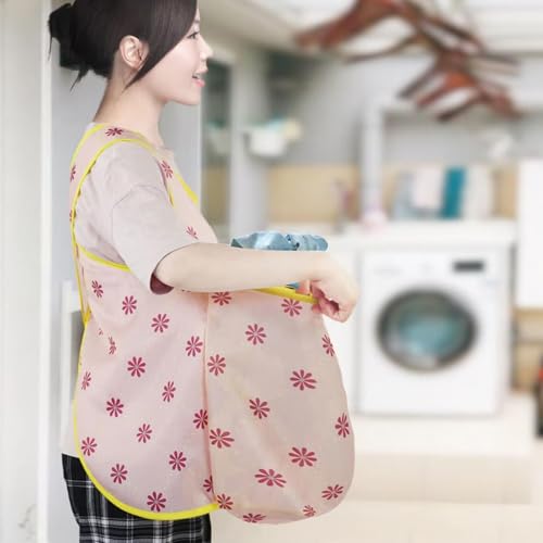 Laundry Apron With Pouch, Portable Clothes Drying Apron, Laundry Apron, Oxford Cloth Apron With Large Pocket, Sleeveless Laundry Apron, Waterproof Laundry Bib For Home, Kitchen - Image 3