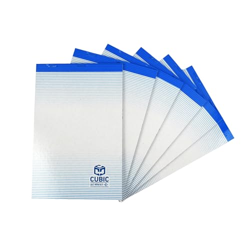 Image of CUBIC Scribbling Pad - Pack of 6 | 1 /4 Size (11 inch x 8.4 inch)| Premium Notepad for Office, School & Personal Use | Smooth Writing Paper, Tearable Sheets, Lightweight & Portable for Quick Notes & Sketching