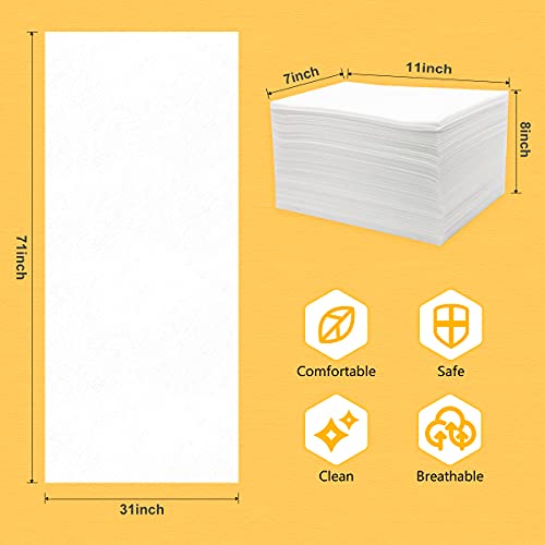 Bozikey 100Pcs Massage Table Sheets, Disposable Bed Sheets For Massage Table, Spa Bed Covers For Esthetician, Tattoo, Waxing, Lash Bed, Salon Table, Non-Woven Fabric 71" X 31" (White) #TOP2
