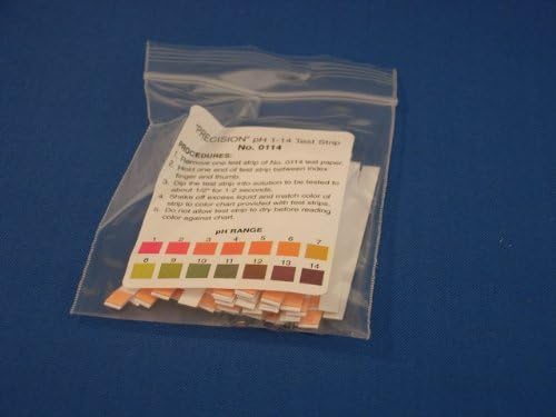 pH Test Strips on Vinyl Wand with Range 1.0 to 14.0 (50 per Pack)