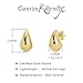 Small Teardrop Gold Chunky Earrings Dupes for Women,Thick Hoop Hypoallergenic Water Drop Earring for Women 18MM