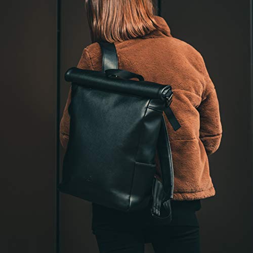 Johnny Urban Zaino Arrotolabile Nero Donna e Uomo