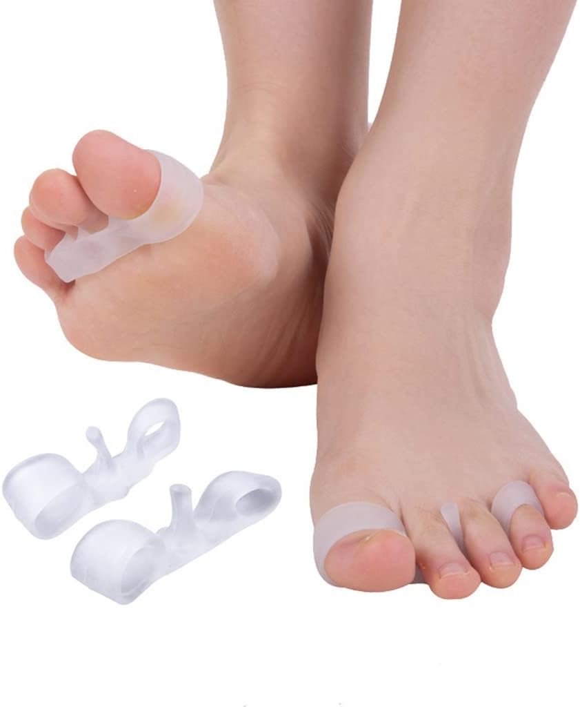 DEAVER 5 Pieces Yoga Toes Separators Silicone Toe Spreader Gel Stretchers for Overlapping Soft Bunion Corrector Straighteners, Spacer Running, Pain Relief