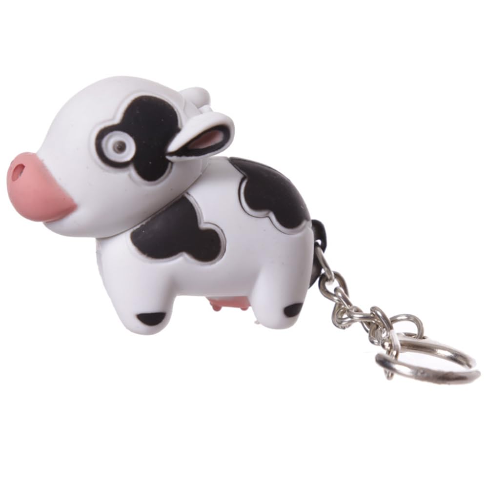 That's Crackers! Little Cow Keyring | LED Torch & Mooing Sound | Mini Gift | Cracker Filler