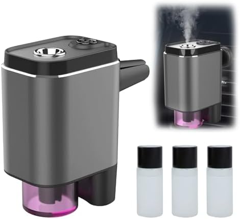 Intelligent Air Freshener,Rechargeable Car Aromatherapy with 3 Levels ...