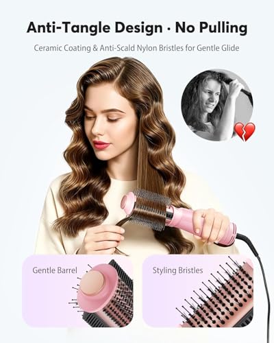 Image of Travel Hair Dryer Brush, Dual Voltage 100V-240V Blow Dryer Brush