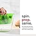 Zyliss Easy Spin 2 AquaVent Large Salad Spinner - Salad Spinner with Pull Cord - Salad Bowl for 4 to 6 Servings - Manual Vegetable and Fruit Dryer - Vegetable Spinner with Brake - Green, Large