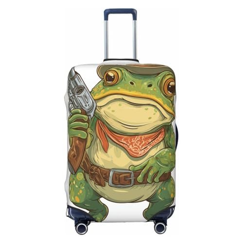 Toad Cowboy Elastic Travel Luggage Covers Dustproof Scratch-Resistant Suitcase Protector Fit 22-24 Inch