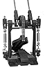 Stagg 52 Series Double Kick Bass Drum Pedal, 4-Way Beaters, Double Chain, Memory Lock, Included Drum Key #2