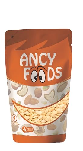 Image of Ancy Watermelon Seeds (Tarbooj Beej) 250 Grams - Raw Watermelon Seeds Packed with Protein, Fiber & Energy to Support Focus & Stamina - Delicious Dried Seeds for Office Lunches, Kids' Study Snacks & Mom's Homemade Halwa, Laddu & Home Made Sweets | Whole Roasted Tarbooj Seed | Raw Watermelon Beej