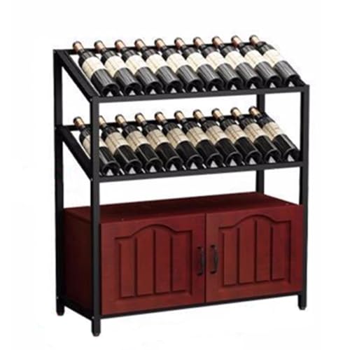 Soporte para botellas de vino tipo piso rojo 80 x 35 x 110 cm