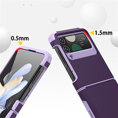 Coque violette antichoc pour Samsung Galaxy Z Flip 4 et 3