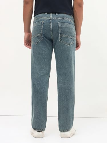 Image of Urbano Fashion Men's Regular Fit Heavy Washed Denim Jeans Stretchable