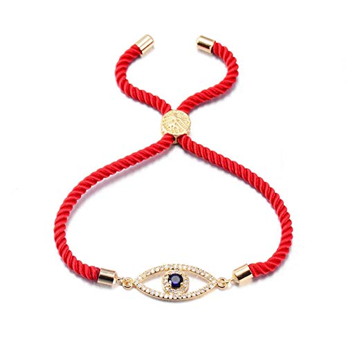 Bracelet mauvais œil ajouré en cristaux de zircon et finitions mode