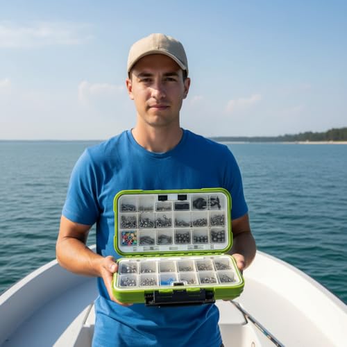 Kit de Pesca para Agua Dulce de 397 Piezas con Caja Impermeable – Set Compacto de Señuelos para Bass y Trucha para Principiantes y Profesionales miniatura 5