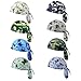 Gcroet 8 Pcs Cycling Cap Sun Protection Cooling Skull Cap Breathable ＆ Sweat Wicking Doo Rags Quick Drying Durags for Men Motorcycle Helmet Liner for Cycling Running Outdoor Activities...