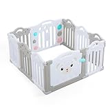 ベビーサークル 折りたたみ 人気 大きめ ベビーフェンス 赤ちゃん サークル 子供用 赤ちゃん柵 室内遊具 おもちゃ 扉付き 10枚セット(外寸115cmx115cmx60cm)