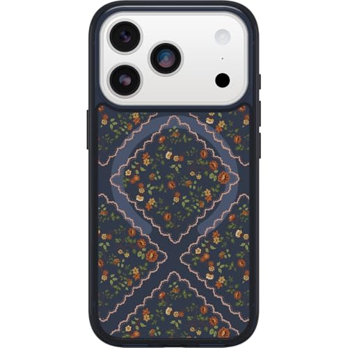 Image of OtterBox iPhone 17 Pro Symmetry Series Clear Case - Floral Romance - Blue