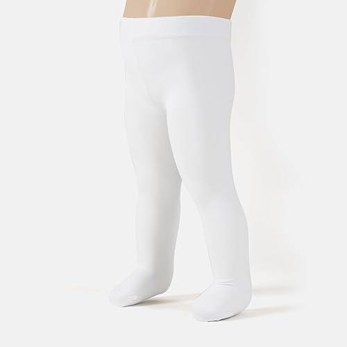 Miniatura 2 de CALZITALY 2 pares Pantimedias semiopacas de microfibra lisa para bebé niña Pantimedias recién nacidas 40 guaridas 3 a 24 meses