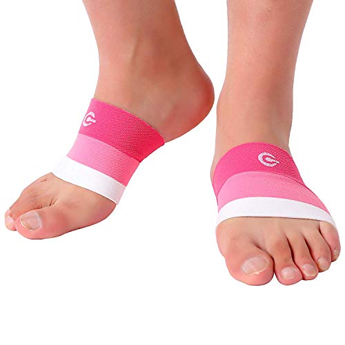 Doc Miller Premium Arch Support - 1 Pair Plantar Fasciitis Brace For Foot Care, Heel Spurs, Feet Pain, Flat Arches And Foot Arch Support For Relief And Recovery - Pink Pink And White Color - Large #TOP7