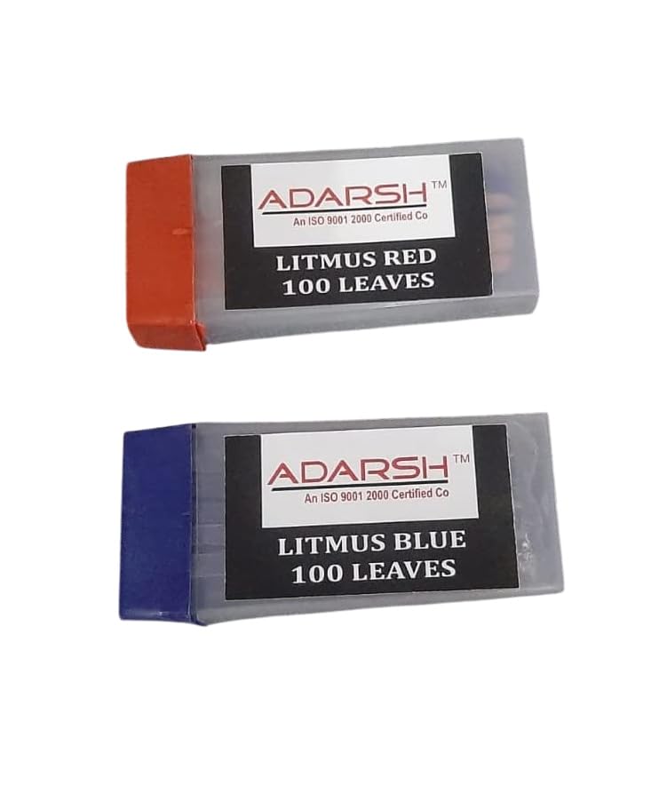 AI-Litmus Paper Red and Blue Pack of 100lvs/for Acid Base & PH Value Testing of Liquid And Solutions/Chemistry laboratory Product/Litmus Paper Strips Tester for Saliva Urine Water Soil Testing-image-45