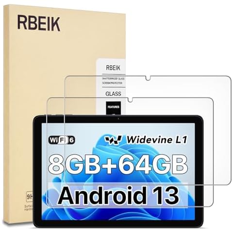 RBEIK 2PACK 9H Hardness Screen Protector Tempered Glass for UMIDIGI G1 Tab/UMIDIGI G2 Tab/UMIDIGI G1 Tab Kids 10.1" Tablet Cover
