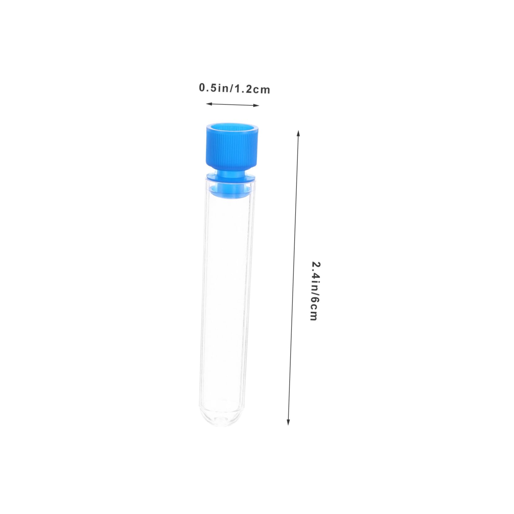 FUNOMOCYA 50Pcs Clear Test Tubes with Caps Lab Sample Storage Containers for Propagation and Testing for Plant Growth and Experimentation