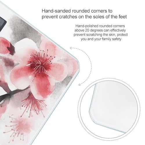 Báscula Digital de Baño con Diseño Floral y Pantalla LCD miniatura 4
