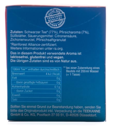 Foto von Teekanne frio Classic Eistee Pfirsich, 5er Pack (5 x 18 Teebeutel), 5 x 45 g