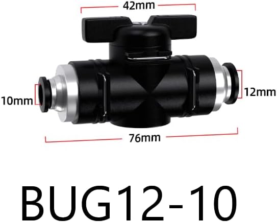 Reducing BUG Manual Valve, Pneumatic Pipe Valve,(1PCS) (BUG12-8)