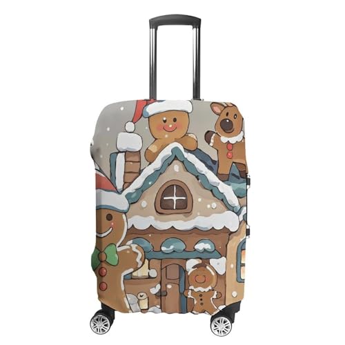 Housse de bagage Gingerbread House L : protection de valise élastique lavable